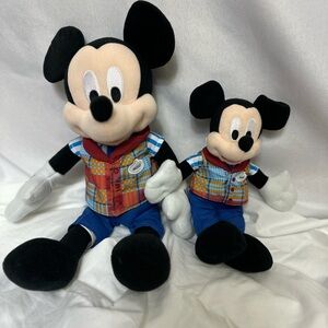 Disney Parks Mickey Mouse Cast Member Uniform Employee Plush Stuffed Toy 15" + 1